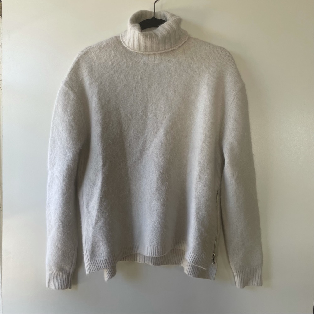 J Brand Ivory wool and angora blend turtle neck sweater